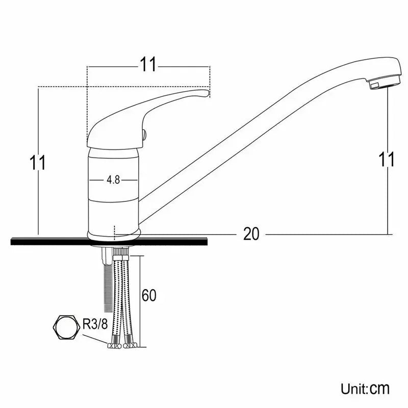 Mitigeur pour évier de cuisine chromé