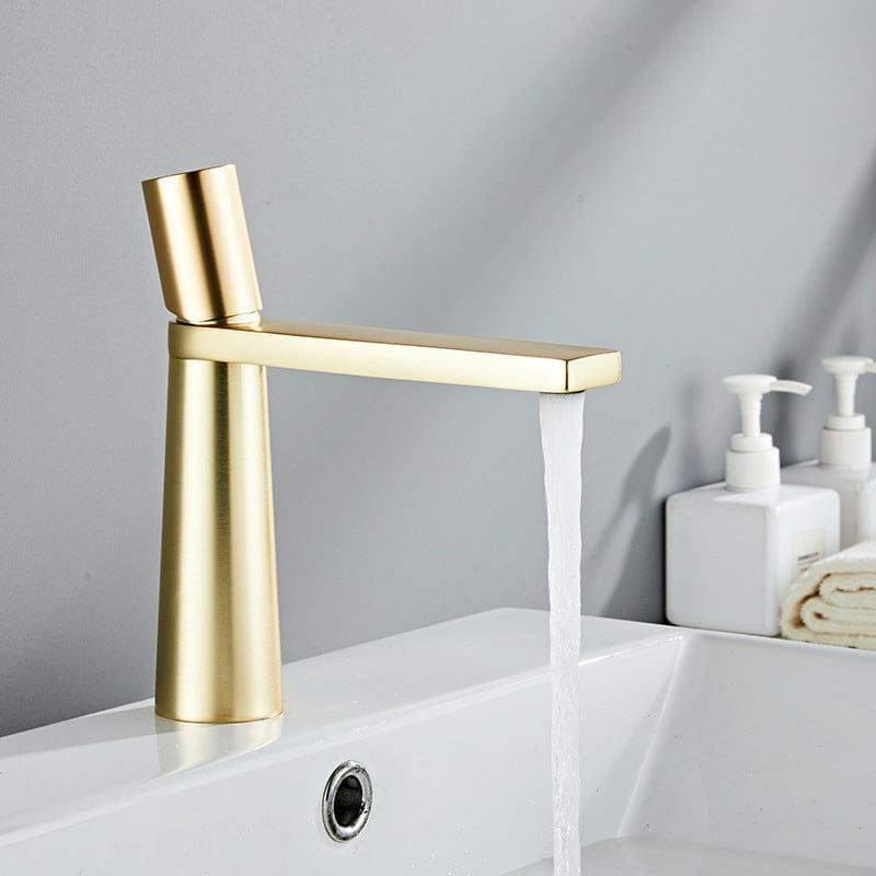 Mitigeur pour vasque en or brossé