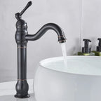 Mitigeur rétro de salle de bain noir mat