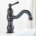 Mitigeur rétro de salle de bain noir mat