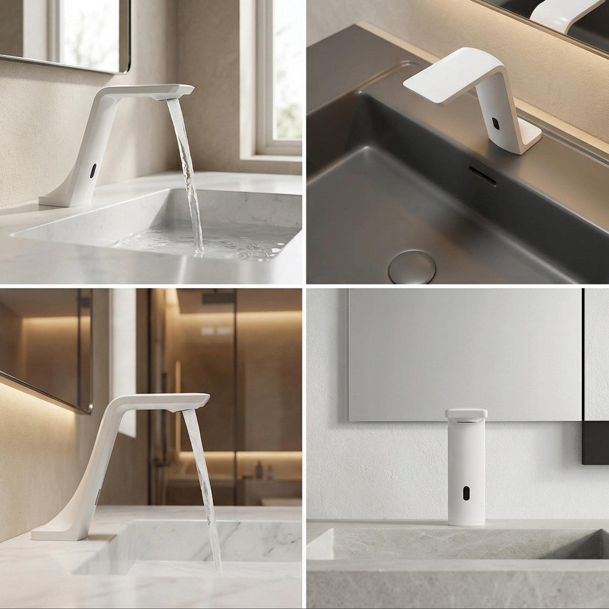 Mitigeur sans contact blanc