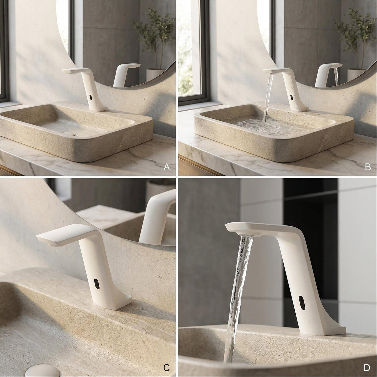 Mitigeur sans contact blanc