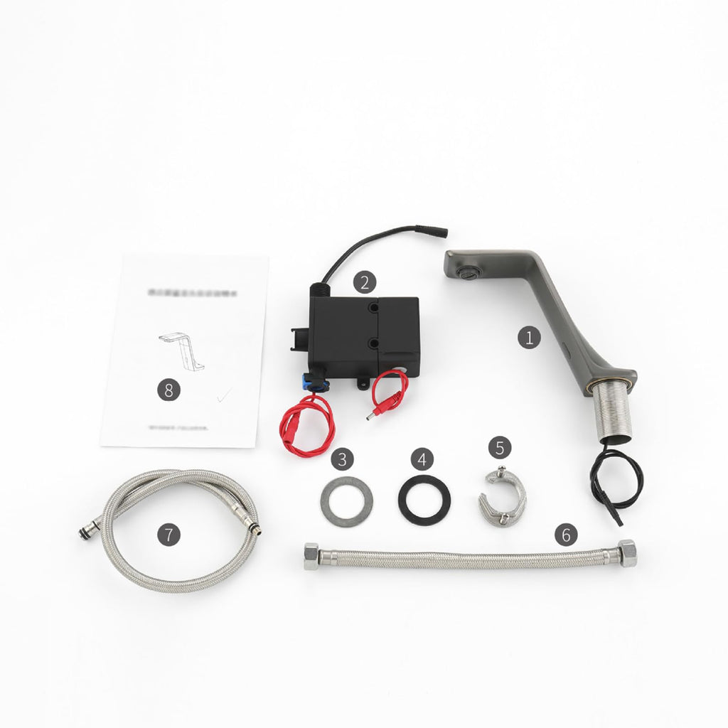 Mitigeur sans contact gris brossé