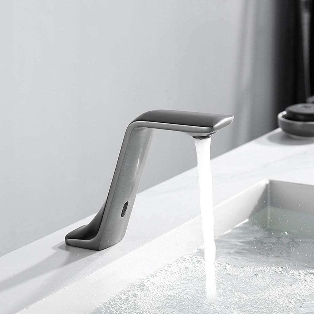 Mitigeur sans contact gris brossé