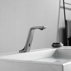 Mitigeur sans contact gris brossé