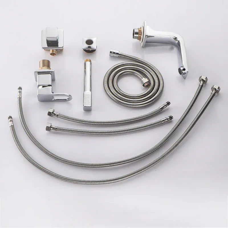 Robinet de baignoire avec douchette chromé