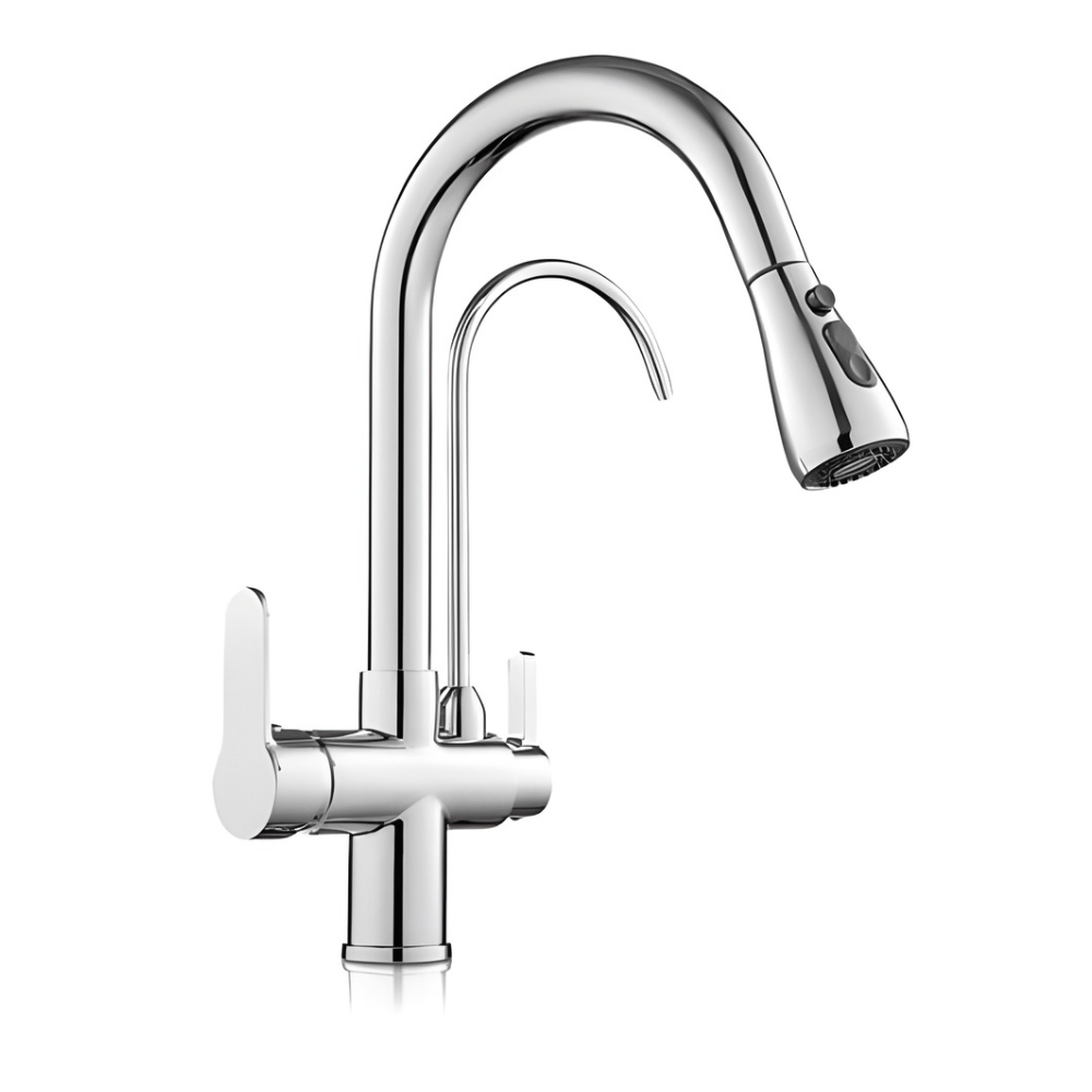 Robinet de cuisine avec douchette chromé