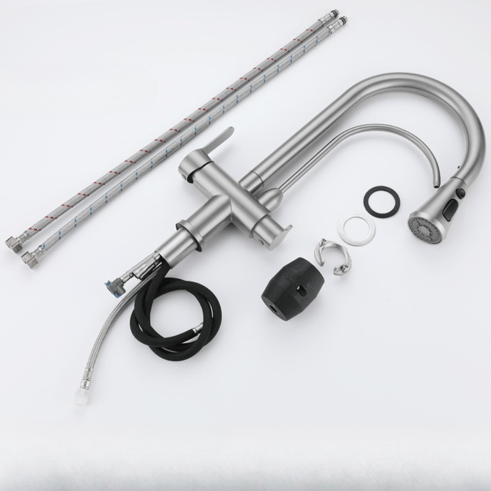 Robinet de cuisine avec douchette chromé