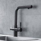 Robinet de cuisine avec douchette extractible noir mat