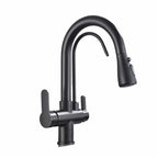 Robinet de cuisine avec douchette noir mat