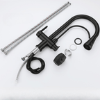 Robinet de cuisine avec douchette noir mat