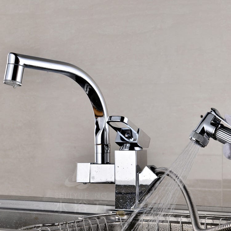 Robinet de cuisine mitigeur avec douchette chromé