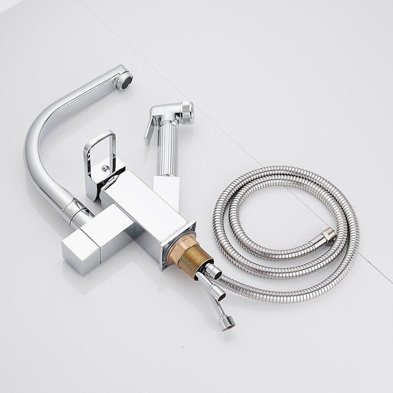 Robinet de cuisine mitigeur avec douchette noir mat