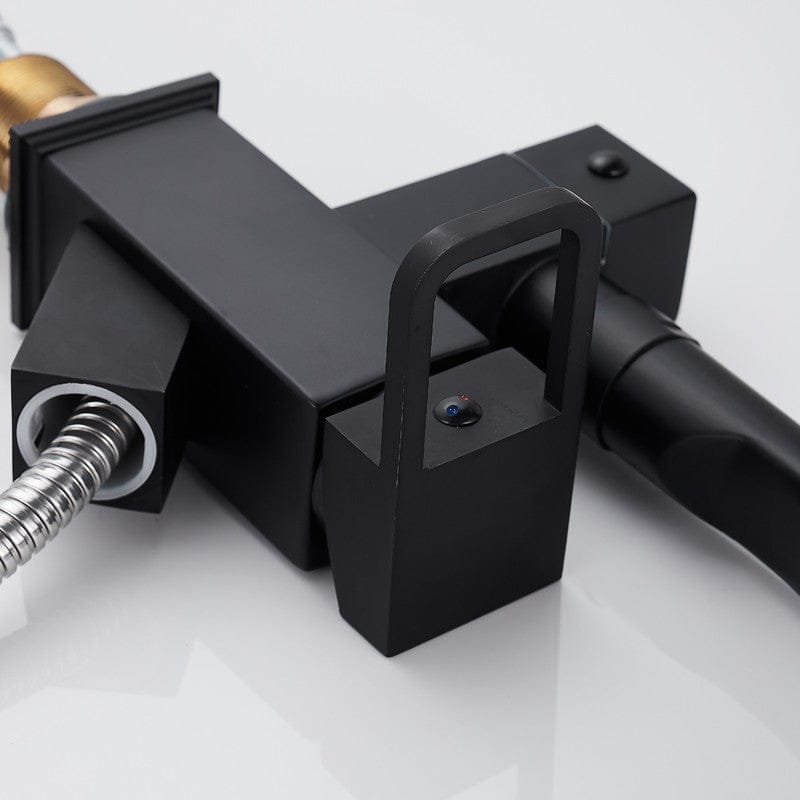 Robinet de cuisine mitigeur avec douchette noir mat