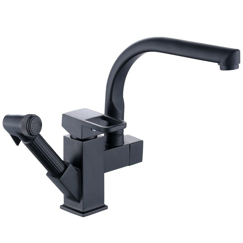 Robinet de cuisine mitigeur avec douchette noir mat