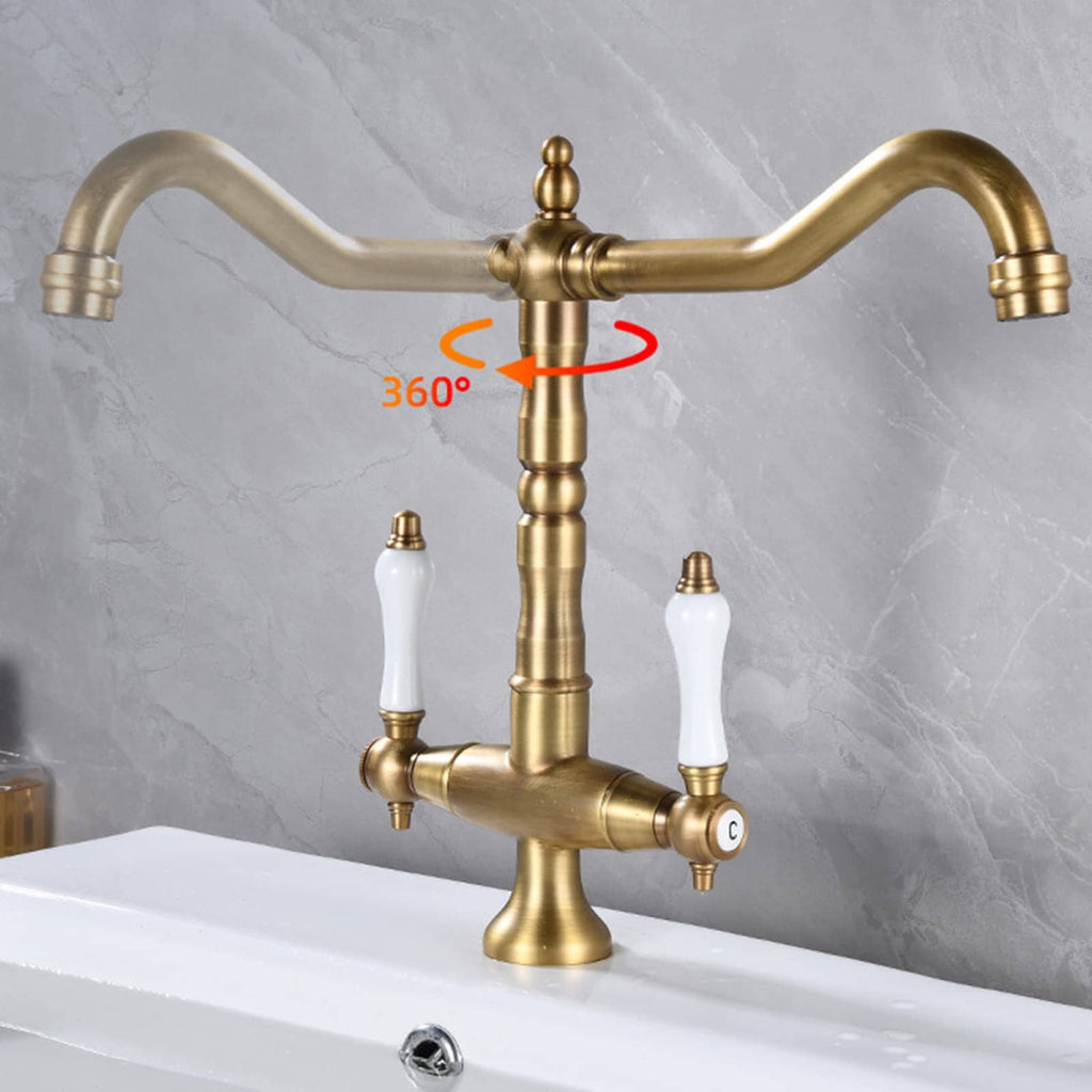 Robinet de salle de bain vintage noir mat