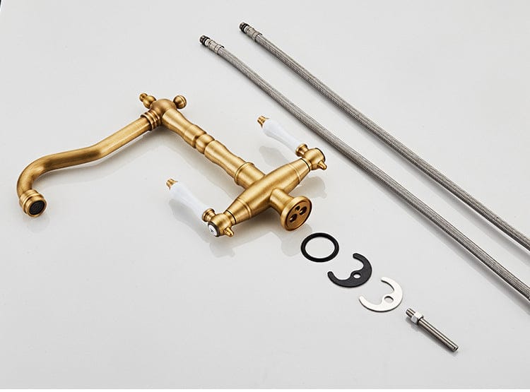 Robinet de salle de bain vintage noir mat