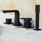 Robinet et douchette de lavabo noir mat