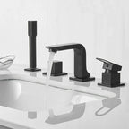 Robinet et douchette de lavabo noir mat