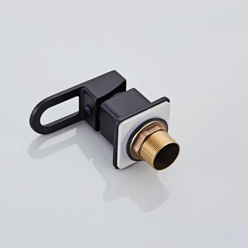 Robinet et douchette de lavabo noir mat