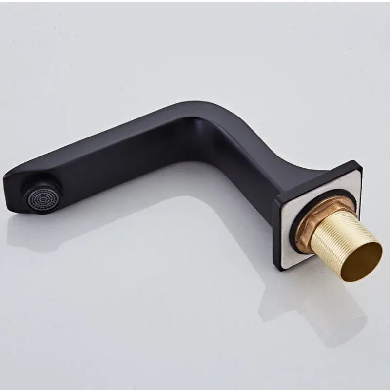 Robinet et douchette de lavabo noir mat