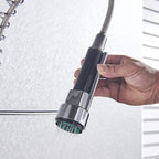 Robinet mural de cuisine chromé