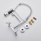 Robinet mural de cuisine chromé