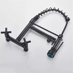 Robinet mural de cuisine noir mat