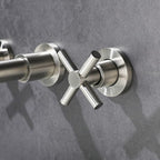 Robinet mural pour lavabo de salle de bain chromé