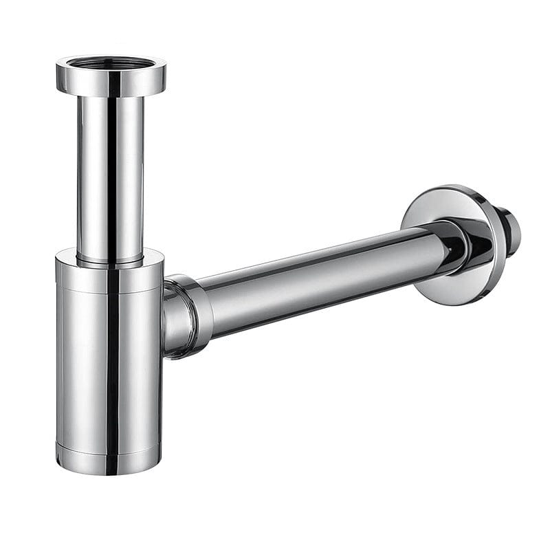 Siphon de lavabo chromé