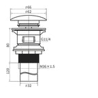 Siphon de lavabo noir mat