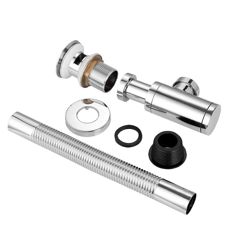 Siphon de lavabo noir mat